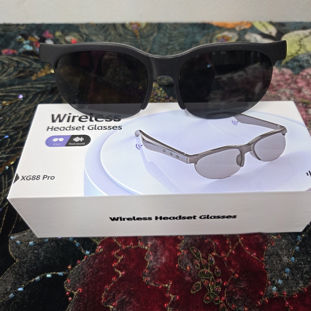 New Wireless Headset Glasses XG88 Pro - Black